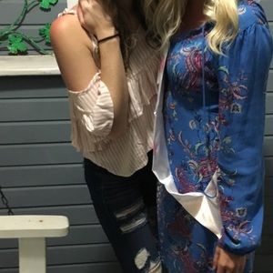 AE pink and white stripped tank